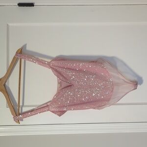 NWOT Free People Sequin Thong Bodysuit